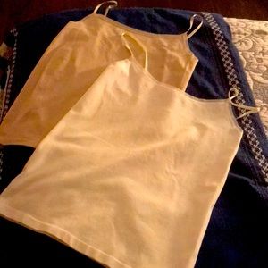 Two Ann Taylor camisoles. One beige, one creme. Both new without tag, never worn